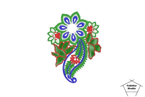 Bright Flower: A Joyful Embroidery Design for Small Business Branding