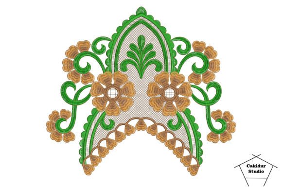 Caged Weed Flowers Embroidery Design