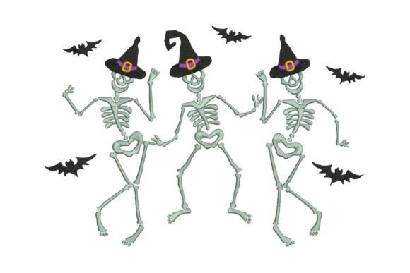 Dancing Skeletons: A Craft Fair Embroidery Winner