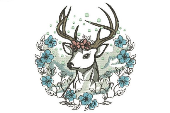 Deer and Flowers: A Seasonal Embroidery Design Review