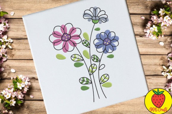Doodle Flower and Leaves
