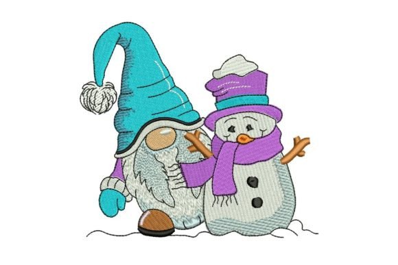 Gnome with Snowman