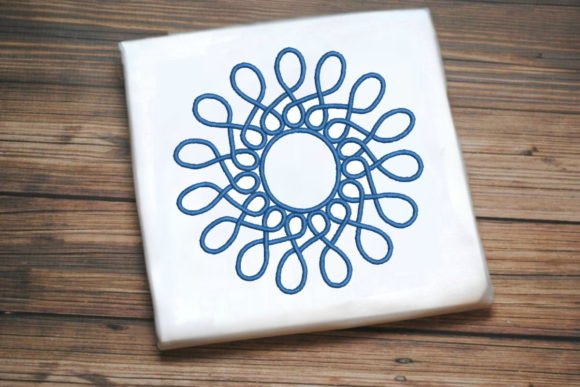 Navy Blue One Line Flower