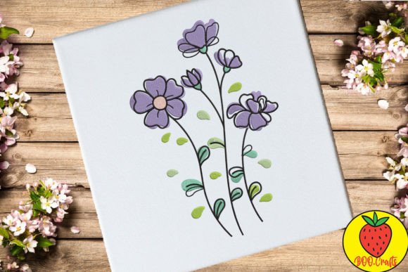 Purple Floral Doodle: A Seasonal Embroidery Gem
