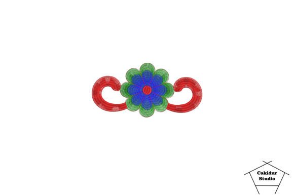 Red Wings Flower Border: A Thoughtful Embroidery Border for Meaningful Gifts