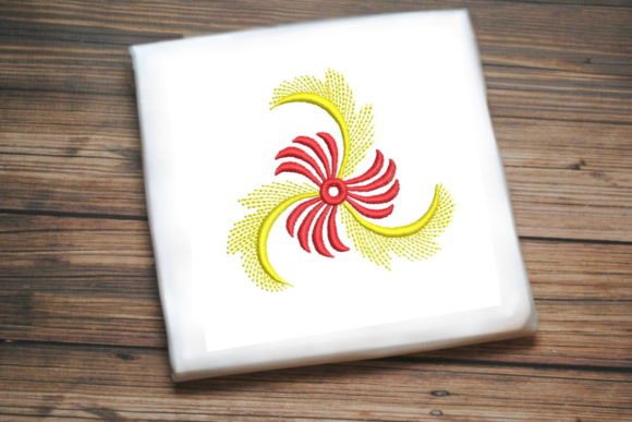 Red Yellow Flower Fan: A Thoughtful Embroidery Choice for Personalized Gifts